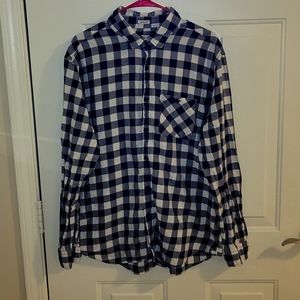 American Eagle, Men's XL, Black & White Plaid, Shirt